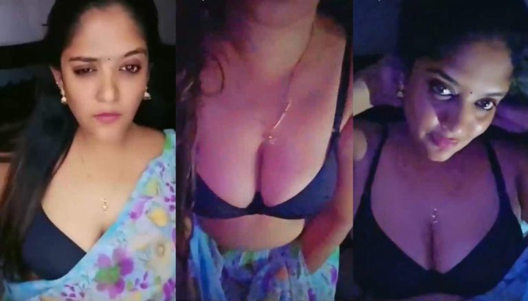 Anu Horny Telugu Dancer Showing Glimpse of Boobs with Puffy Nipples on PREMIUM 121 Tango Live with Face